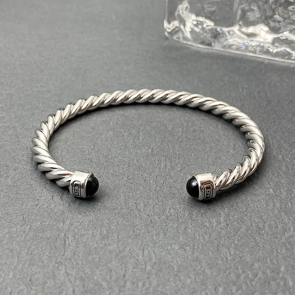 High Quality Round Toe Colored Gemstone Bracelet Luxury Unisex Colored Stone Bracelet Wholesale Jewelry