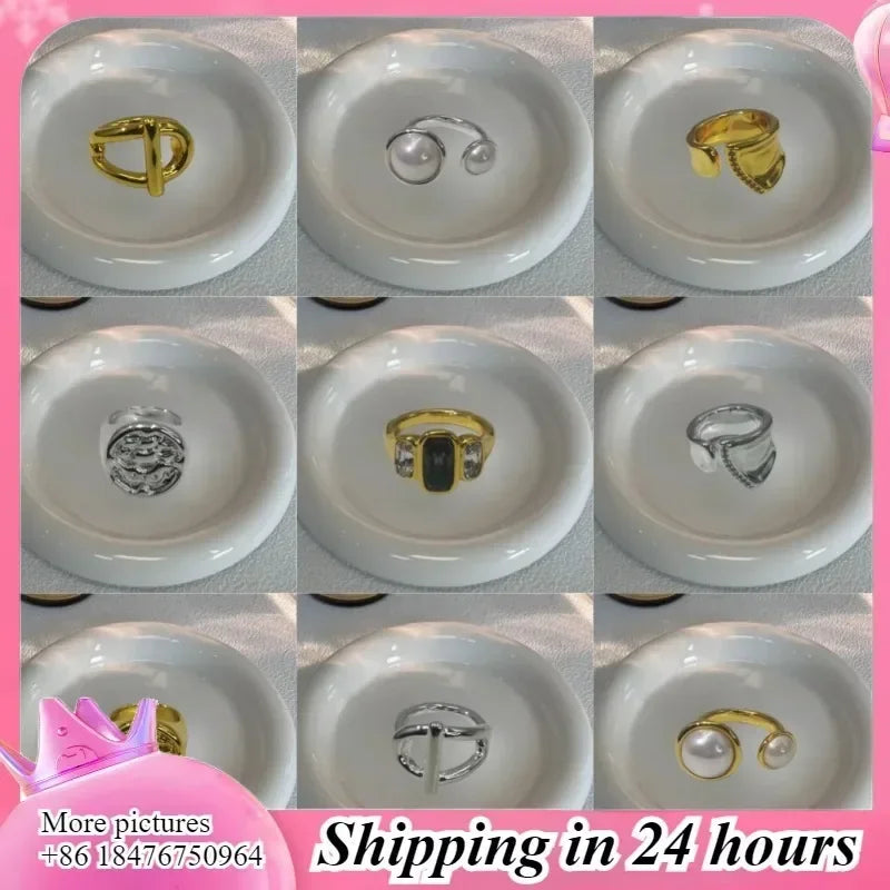 2025 New High Quality DY Elegant Crystal Ring Smooth Finish Christmas Gift High Quality Jewelry Fashion Accessory