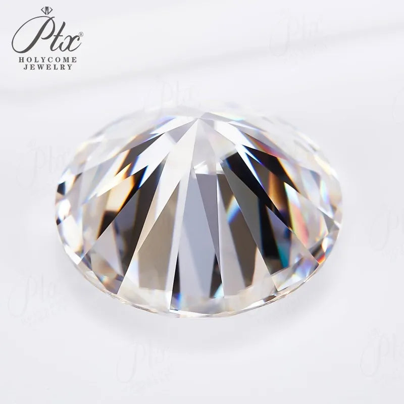 0.1-10ct D White Round Cut Moissanite Beads Brilliant Cut Loose Stones For Fine Jewelry Making Custom Bracelet Necklace Design