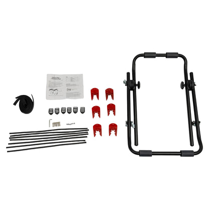 3-Bike Trunk Mount Rack with Fixed Strap Bike Rack for Car Trunk Bicycle Rack Carrier for Light-Weight/Kids Bikes Mounts 3 Bikes