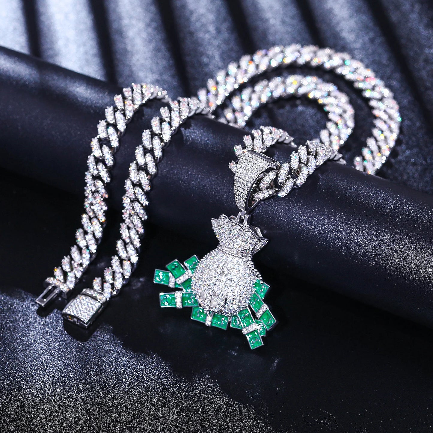 925 Sterling Silver Fashion Personality Hollow Star Pendant Necklaces D Color VVS Moissanite Bling Hip Hop Iced Out Jewelry Gift