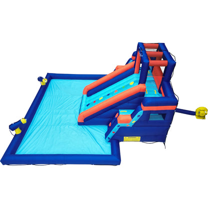 Hapcap Inflatable Water Slide Pool Bounce House for Kids,Large Slide and Splash Pool, Backyard Summer Outdoors