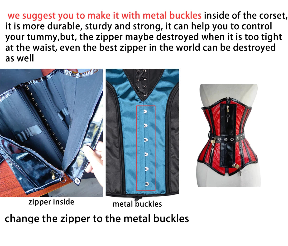 Women Heavy Corset Hand Made Bustier With Locks AndKeys Lace Up Steel Boned Shaping Tops BlacK Patent Leather Gothic Bodices