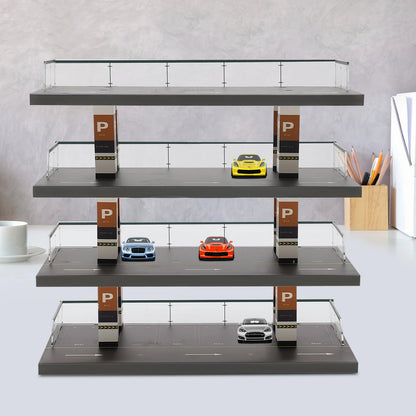 1/64 Parking Lot Toy Car Model Storage Rack Display Cabinet Kids Room Decor Xmas Gift Toys for Baby Boys Girls