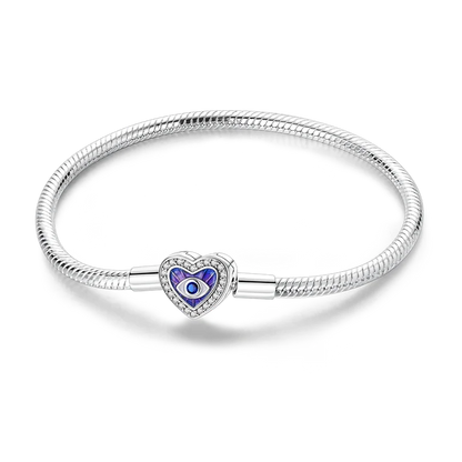 925 Sterling Silver Bracelets 17-20CM Original Golden Sparkling Heart Shaped Bracelet Fit DIY Charms Beads Fashion Women Jewelry