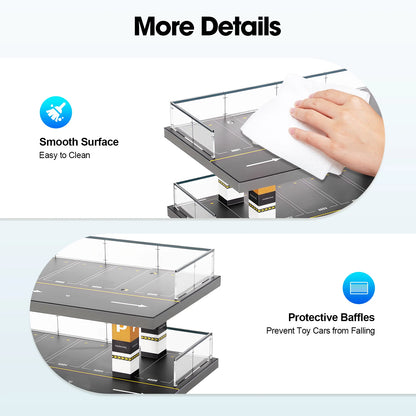 1/64 Parking Lot Toy Car Model Storage Rack Display Cabinet Kids Room Decor Xmas Gift Toys for Baby Boys Girls