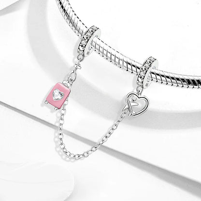 925 Sterling Silver Pink Luggage Rainbow Life Travel Charms Bead Diy Bracelet Bangle Making Gift Of High Quality Fine Jewelry