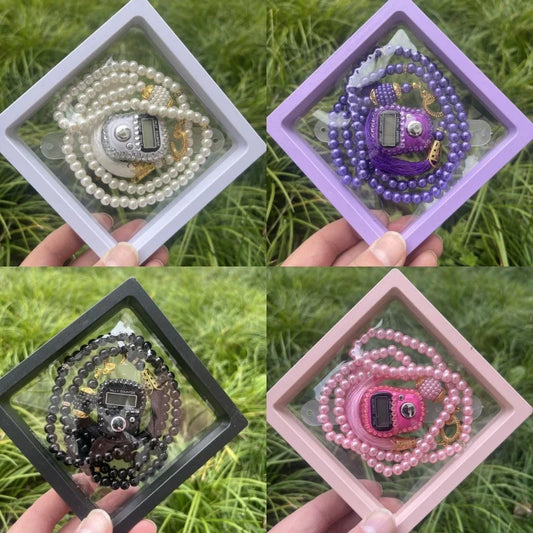 2025 New Colorful Prayer Beads Bracelet Set Finger Counter 10 Color Options Rosary Tasbih Islamique for Eid High-End Prayer Gift