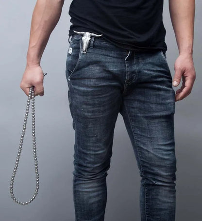 1M Chinese Style Steel Whip Bracelet Necklace Chain Prayer Beads Self Defense Waist Faith Buddha Men's EDC Gadgets Punk Jewelry