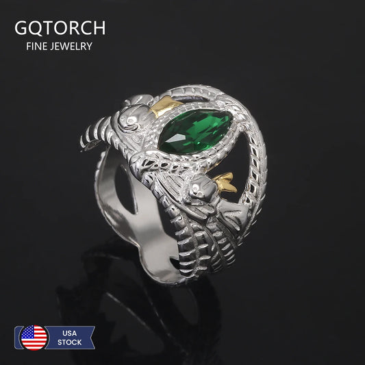 925 Sterling Silver Lord Ring of Barahir, LOTR Aragorn Gondor Wedding Band, Fantasy Movie Inspired Jewelry Gift for Men