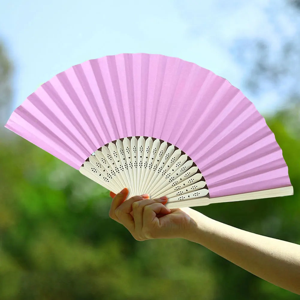 1/20/30Pcs White Foldable Paper Fan Portable Chinese Bamboo Fan Wedding Gifts for Guest Birthday Party Decoration Kids Painting