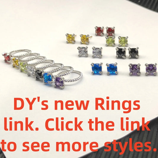 2025 New High Quality DY Elegant Crystal Ring Smooth Finish Christmas Gift High Quality Jewelry Fashion Accessory