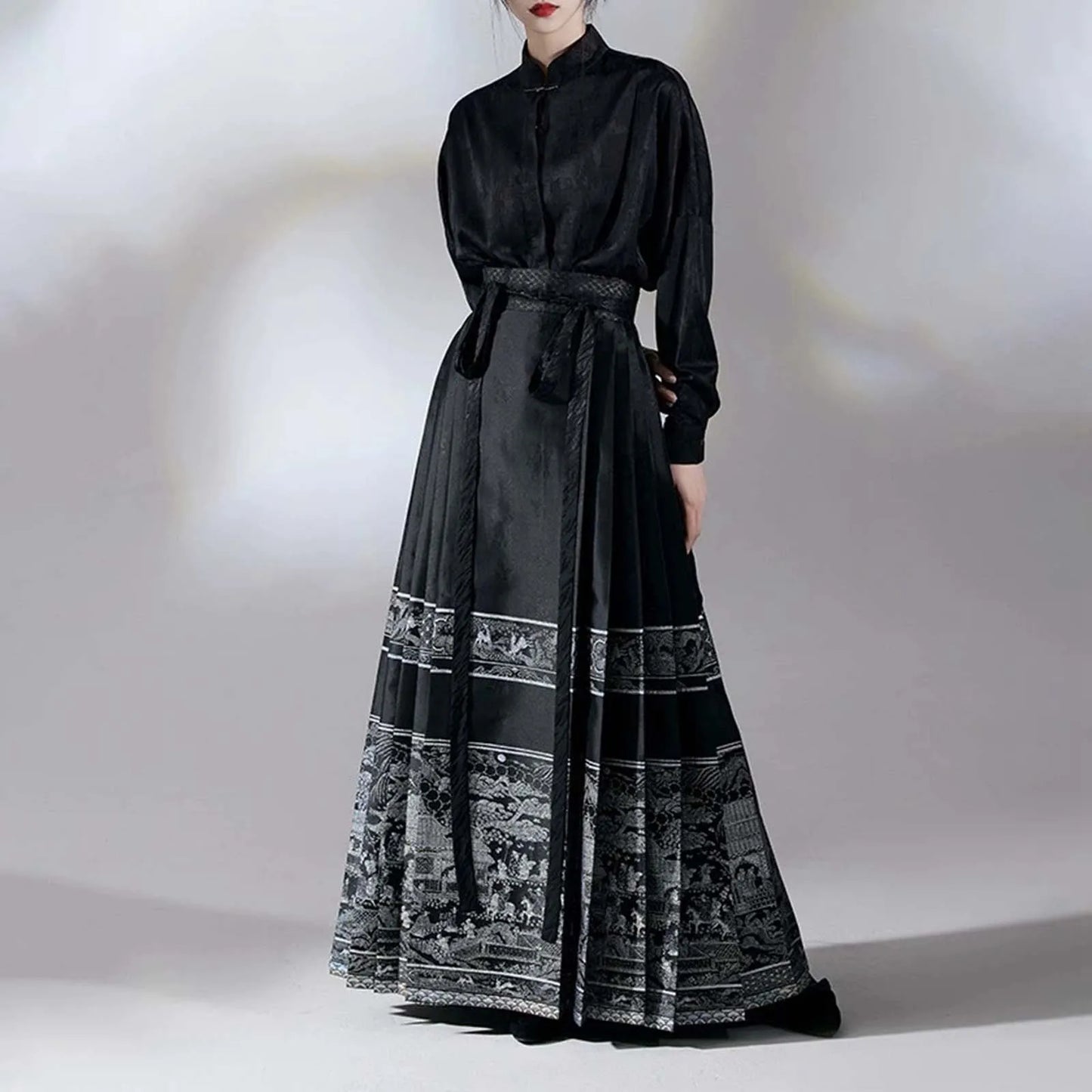 Long Skirts Vintage Y2K Skirt Horse Face Skirt Fashion Clothes Casual Ethnic Style Streetwear Elegant Chinese Hanfu Costume