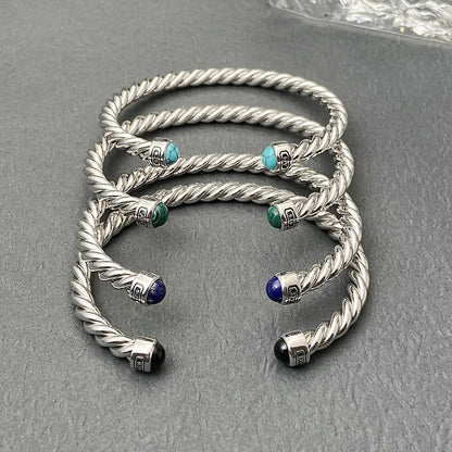 High Quality Round Toe Colored Gemstone Bracelet Luxury Unisex Colored Stone Bracelet Wholesale Jewelry