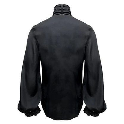 Summer Holiday Masquerade Men'S Clothing Medieval Cos European And Retro Vintage Dress Shirt Halloween Costume Camisas De Hombre