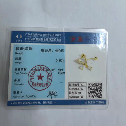 925 Sterling Silver Plated 14k Gold Micro-inlaid Zircon Small Sparkling Crystal Earrings Women Fashion Party Jewelry Accessories