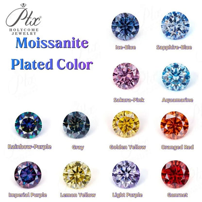 0.1-10ct D White Round Cut Moissanite Beads Brilliant Cut Loose Stones For Fine Jewelry Making Custom Bracelet Necklace Design