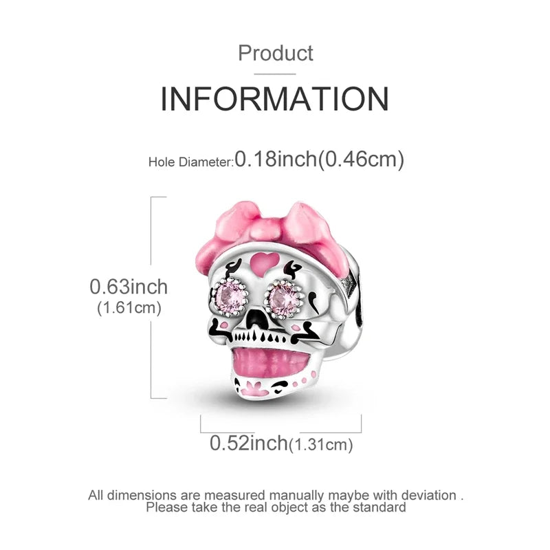 2025 New Halloween Charm Emit Light Bead 925 Sterling Silver Pumpkin Witch Skull Charm Fit Bracelet Pendant Women Jewelry Making