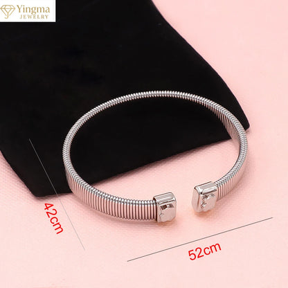 Wholesale High Quality Stainless Steel  Bear Steel Bracelet for Women Men's Fashion Jewelry Bracelet