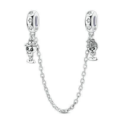 2025 New Halloween Charm Emit Light Bead 925 Sterling Silver Pumpkin Witch Skull Charm Fit Bracelet Pendant Women Jewelry Making