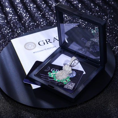 925 Sterling Silver Fashion Personality Hollow Star Pendant Necklaces D Color VVS Moissanite Bling Hip Hop Iced Out Jewelry Gift