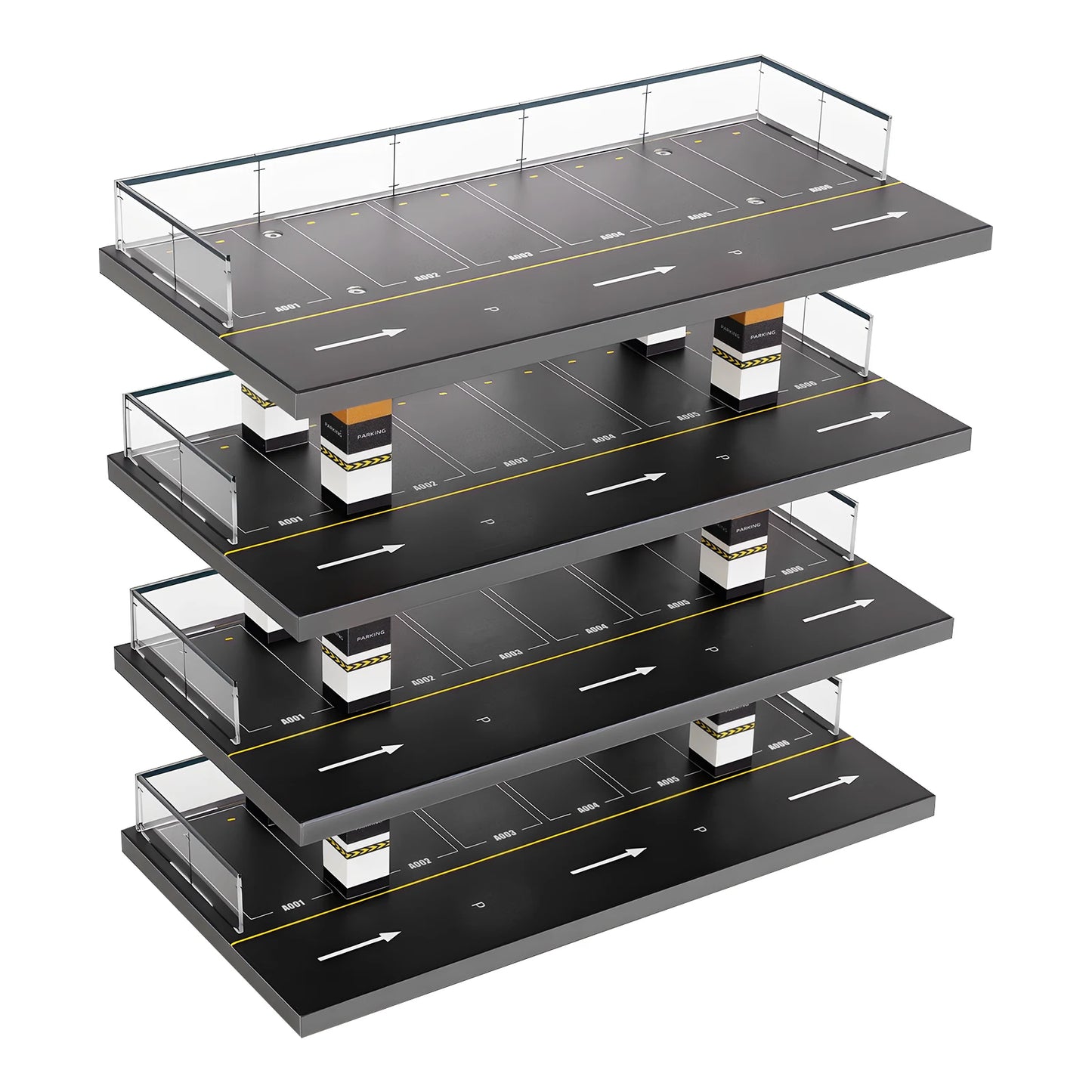 1/64 Parking Lot Toy Car Model Storage Rack Display Cabinet Kids Room Decor Xmas Gift Toys for Baby Boys Girls