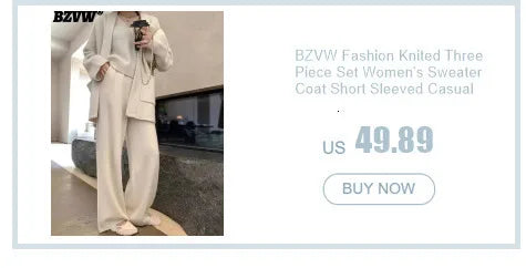 BZVW Women's 2 Pieces Sets Fashion Striped Suit Jacket V-neck Sleeveless Single Breasted Slit Dress Autumn 2025 New 5R5493