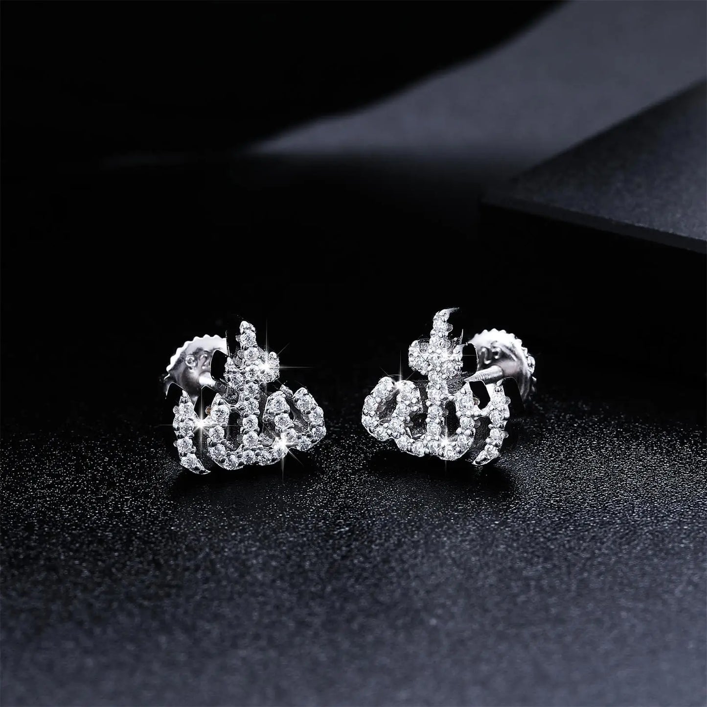 Moissanite Muslim Islam Allah Stud Earrings Religious 925 Sterling Silver Iced Out Women Men Hip Hop Jewelry Passed Diamond Test