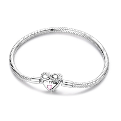 925 Sterling Silver Bracelets 17-20CM Original Golden Sparkling Heart Shaped Bracelet Fit DIY Charms Beads Fashion Women Jewelry