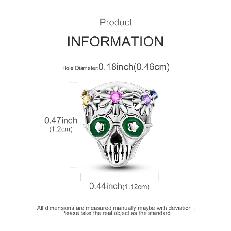 2025 New Halloween Charm Emit Light Bead 925 Sterling Silver Pumpkin Witch Skull Charm Fit Bracelet Pendant Women Jewelry Making