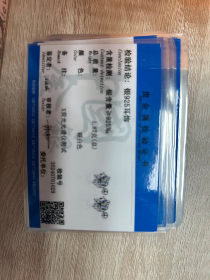 0.3-2CT Moissanite Earrings 925 Sterling Silver Round Cut Stud Earrings Piercing Earrings for Men and Women Fine Jewelry