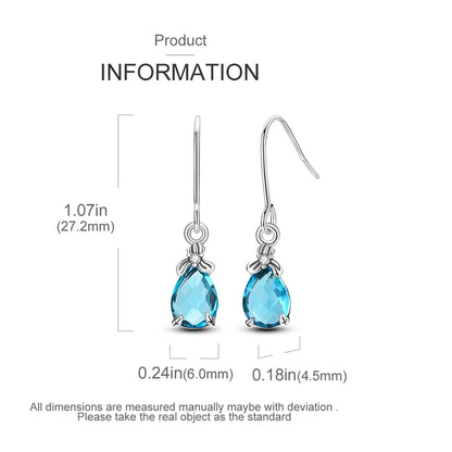 925 Sterling Silver Colorful Crystal Clover Hoop Earrings Stud Ear Wires For Women Wedding Engagement Girlfriend Birthday Gift