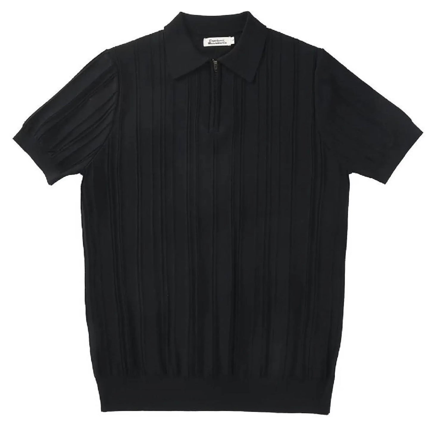 Korean Luxury Slim Soild Retro Tops Tees Clothes Knit Shirts Short Sleeve Quarter Zip Casual T Shirts Retro Camisas De Hombre