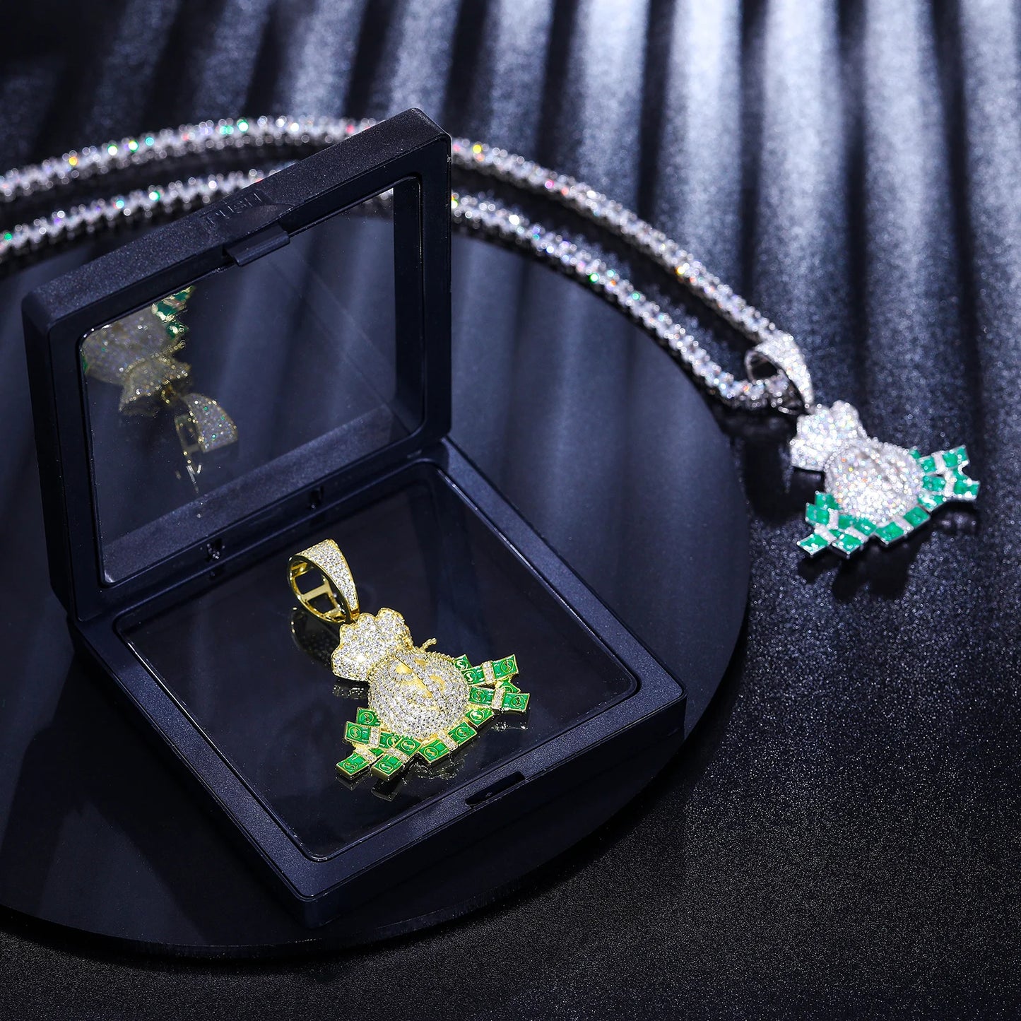 925 Sterling Silver Fashion Personality Hollow Star Pendant Necklaces D Color VVS Moissanite Bling Hip Hop Iced Out Jewelry Gift