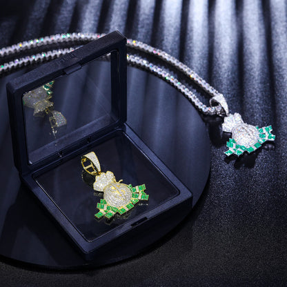 925 Sterling Silver Fashion Personality Hollow Star Pendant Necklaces D Color VVS Moissanite Bling Hip Hop Iced Out Jewelry Gift