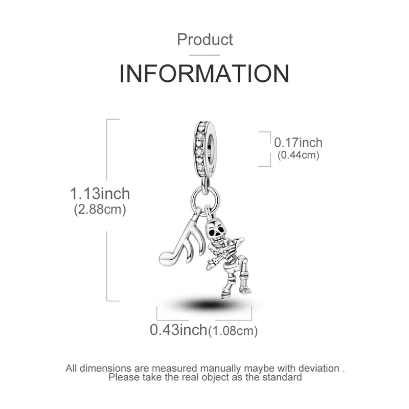 2025 New Halloween Charm Emit Light Bead 925 Sterling Silver Pumpkin Witch Skull Charm Fit Bracelet Pendant Women Jewelry Making