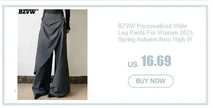 BZVW Women's 2 Pieces Sets Fashion Striped Suit Jacket V-neck Sleeveless Single Breasted Slit Dress Autumn 2025 New 5R5493