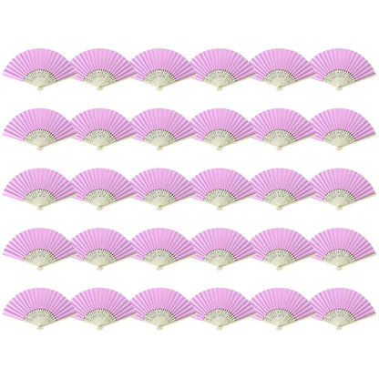 1/20/30Pcs White Foldable Paper Fan Portable Chinese Bamboo Fan Wedding Gifts for Guest Birthday Party Decoration Kids Painting