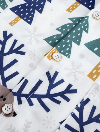 KYKU Hawaiian Shirts for Men Santa Claus Party Casual Button Down Short Sleeve Shirt with Pocket