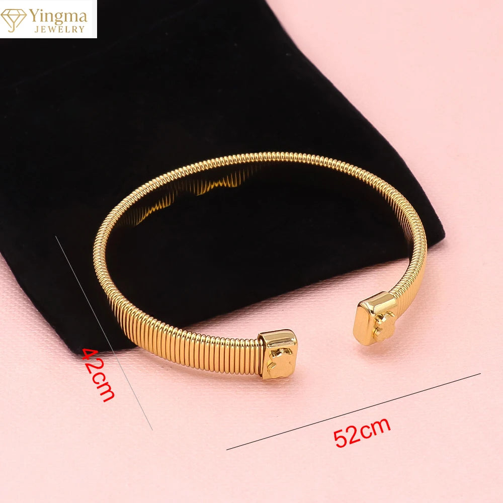Wholesale High Quality Stainless Steel  Bear Steel Bracelet for Women Men's Fashion Jewelry Bracelet