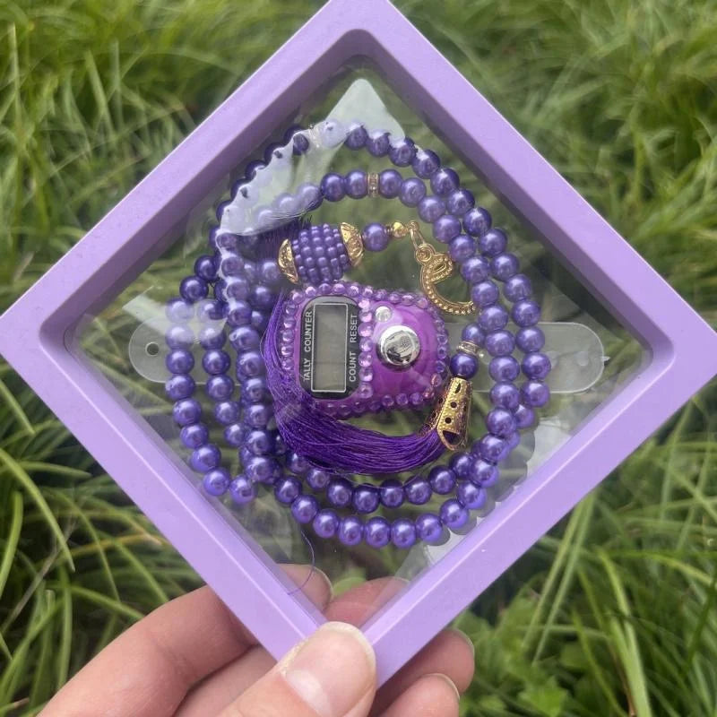 2025 New Colorful Prayer Beads Bracelet Set Finger Counter 10 Color Options Rosary Tasbih Islamique for Eid High-End Prayer Gift