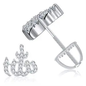 Moissanite Muslim Islam Allah Stud Earrings Religious 925 Sterling Silver Iced Out Women Men Hip Hop Jewelry Passed Diamond Test