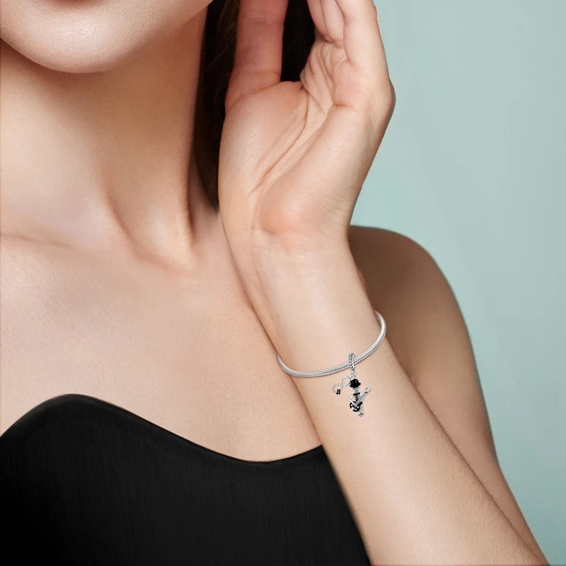 2025 New Halloween Charm Emit Light Bead 925 Sterling Silver Pumpkin Witch Skull Charm Fit Bracelet Pendant Women Jewelry Making