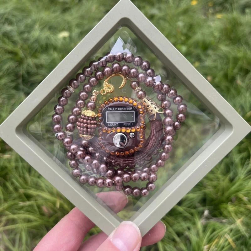 2025 New Colorful Prayer Beads Bracelet Set Finger Counter 10 Color Options Rosary Tasbih Islamique for Eid High-End Prayer Gift