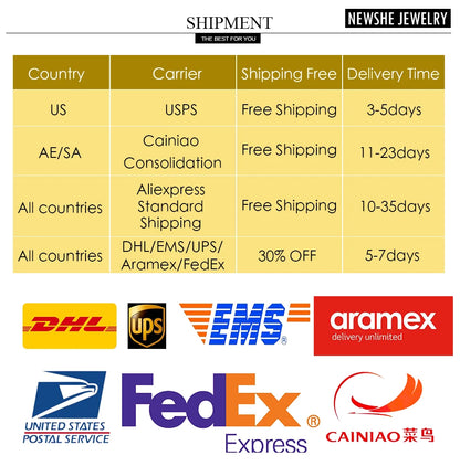 Newshe 3 Pieces 925 Sterling Silver Engagement Ring Set for Women Water Drop AAAAA Zircons Eternity Wedding Bands BR1079