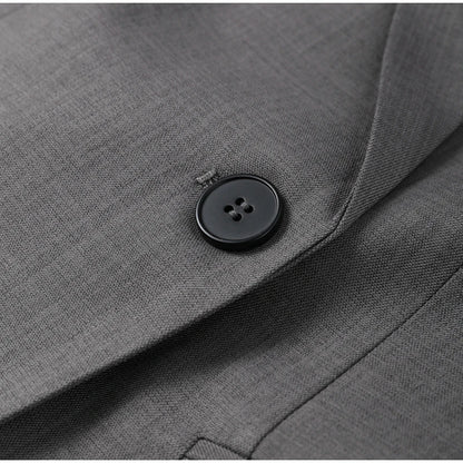 Elegant Black Slim Fit Blazer Jacket Women Retro Lapel Single Breasted Suit Jackets Female 2025 Chic Versatile Street Office