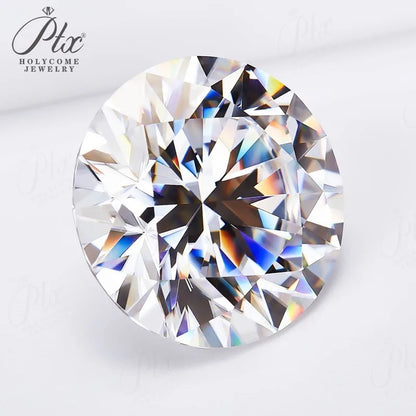 0.1-10ct D White Round Cut Moissanite Beads Brilliant Cut Loose Stones For Fine Jewelry Making Custom Bracelet Necklace Design