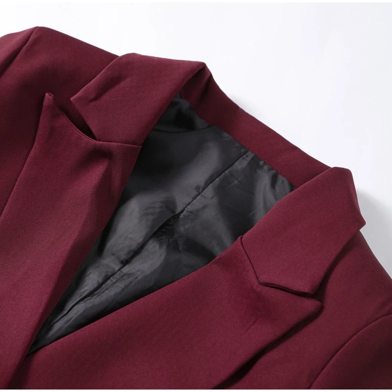 Elegant Black Slim Fit Blazer Jacket Women Retro Lapel Single Breasted Suit Jackets Female 2025 Chic Versatile Street Office