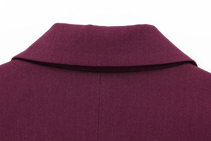 KONDALA Vintage Chic Office Lady Red Solid Women Suit Notched Single Button Pockets Blazer Straight Loose Pants Fashion 2025 Set