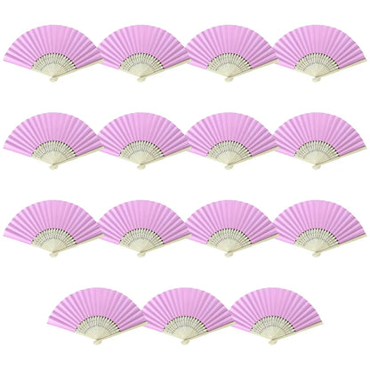 1/20/30Pcs White Foldable Paper Fan Portable Chinese Bamboo Fan Wedding Gifts for Guest Birthday Party Decoration Kids Painting